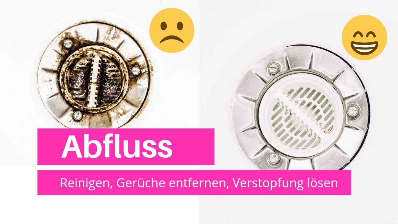 Flachen verstopften und stinkenden Duschabfluss / Duschablauf schnell reinigen und Haare vermeiden