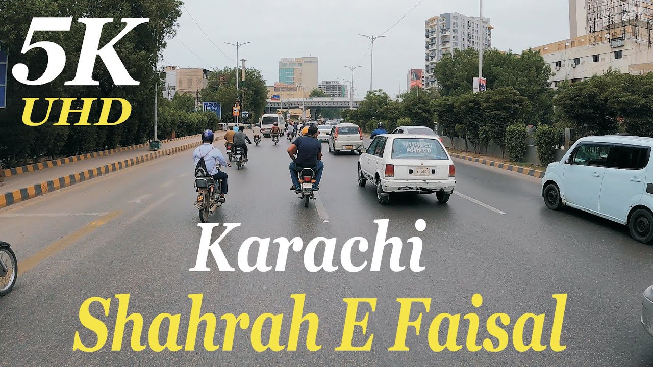 Shahrah E Faisal Karachi | Exploring Sightseeing Pakistan | 5K Video
