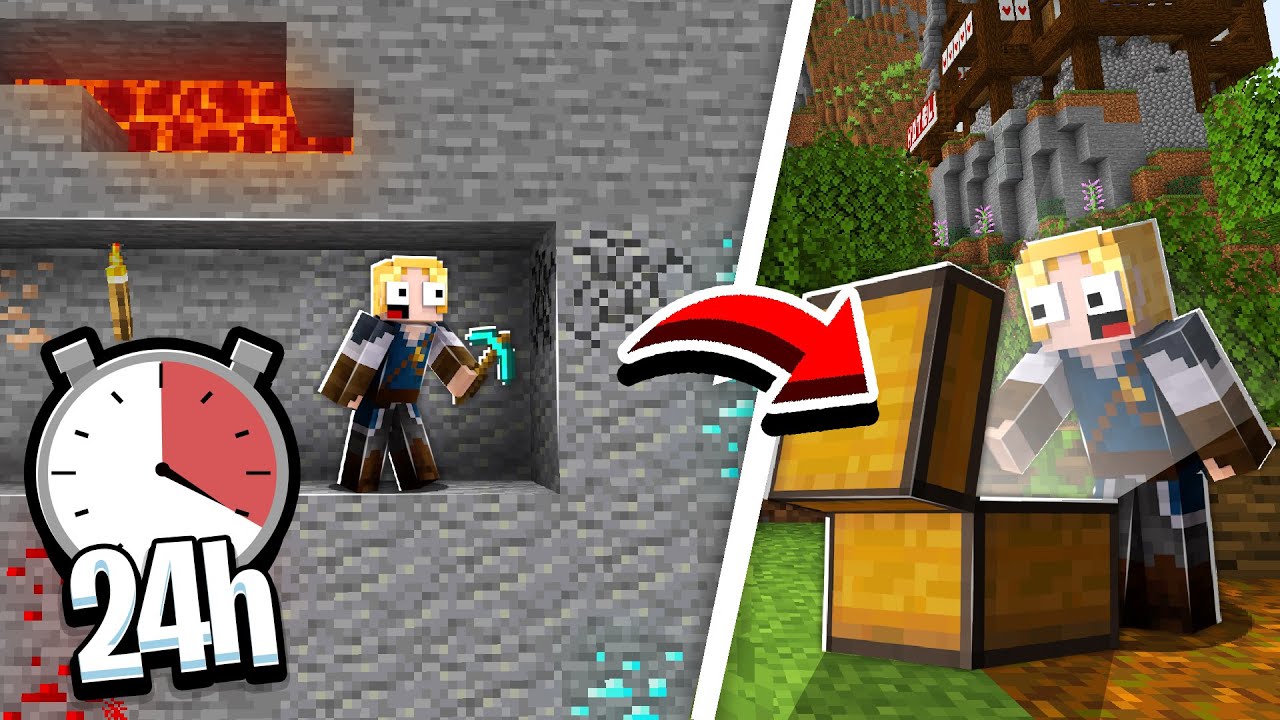 MINEREI em LINHA RETA POR 24 HORAS.. - Forever Mapa 3 #97