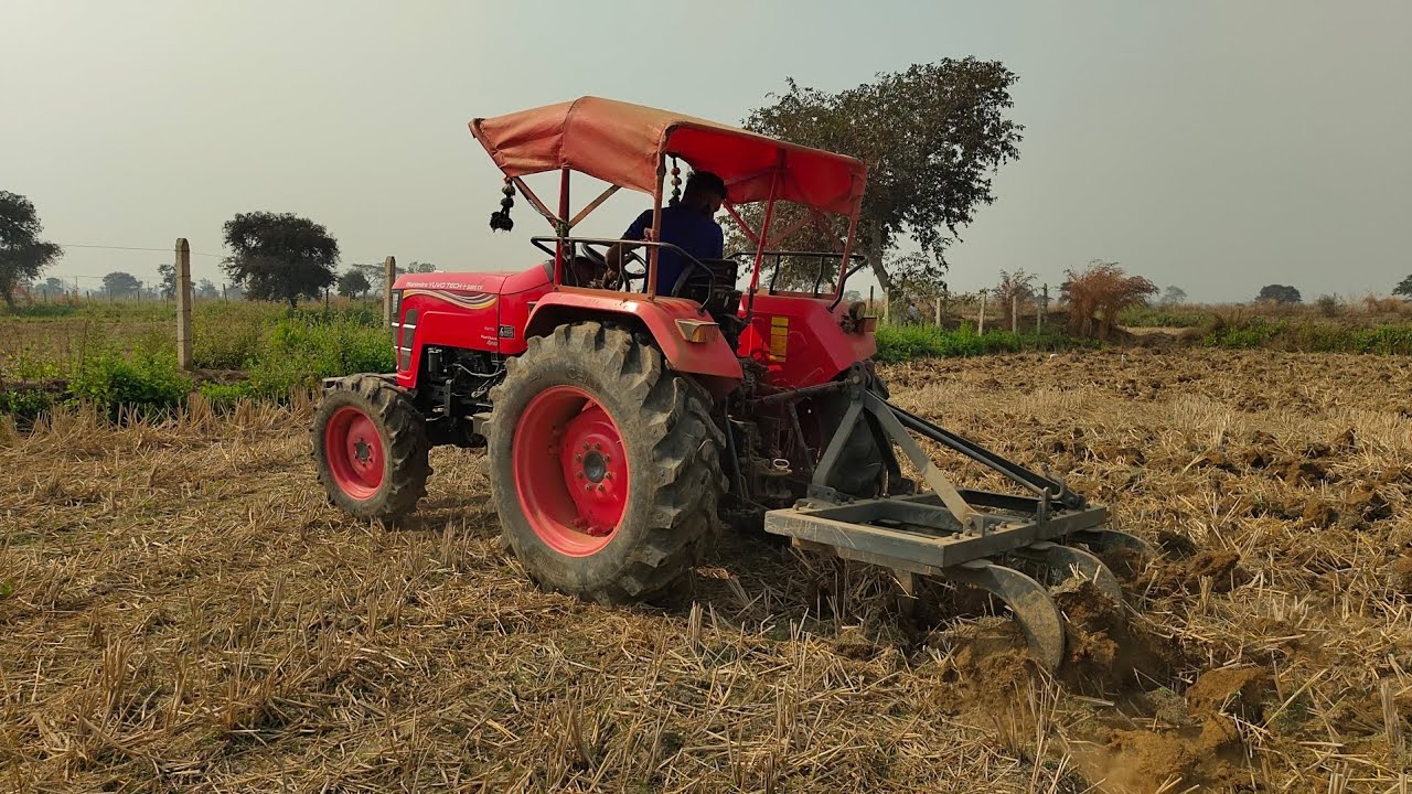 Mahindra Yuvo Tech Plus 585 4wd Tractor tota cultivator work #vlog #tractor 