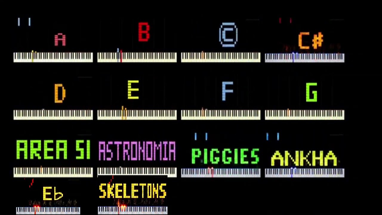 Rush ABCC#DEEbFG + Area 51 + Astronomia + Bad Piggies + Ankha + Skeletons