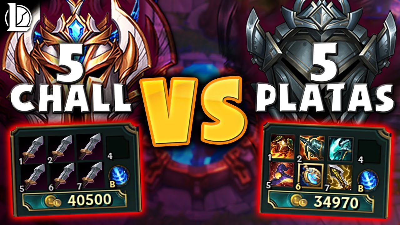 🗡️ ¡EL RETO DORAN MÁS DIFÍCIL! ¡5 CHALLENGER VS 5 PLATAS PERO LOS CHALL SOLO PUEDEN COMPRAR DORANS!