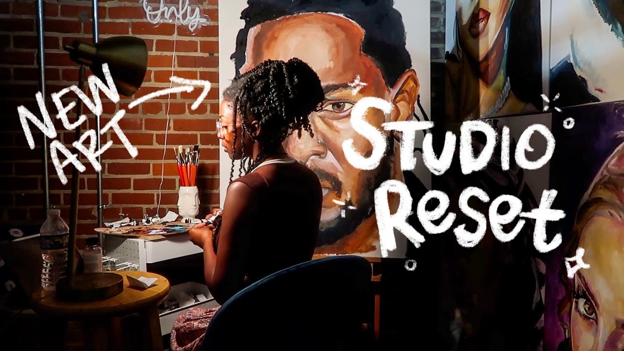 casual end of summer art vlog & studio reset | paint with me ✩°𓏲