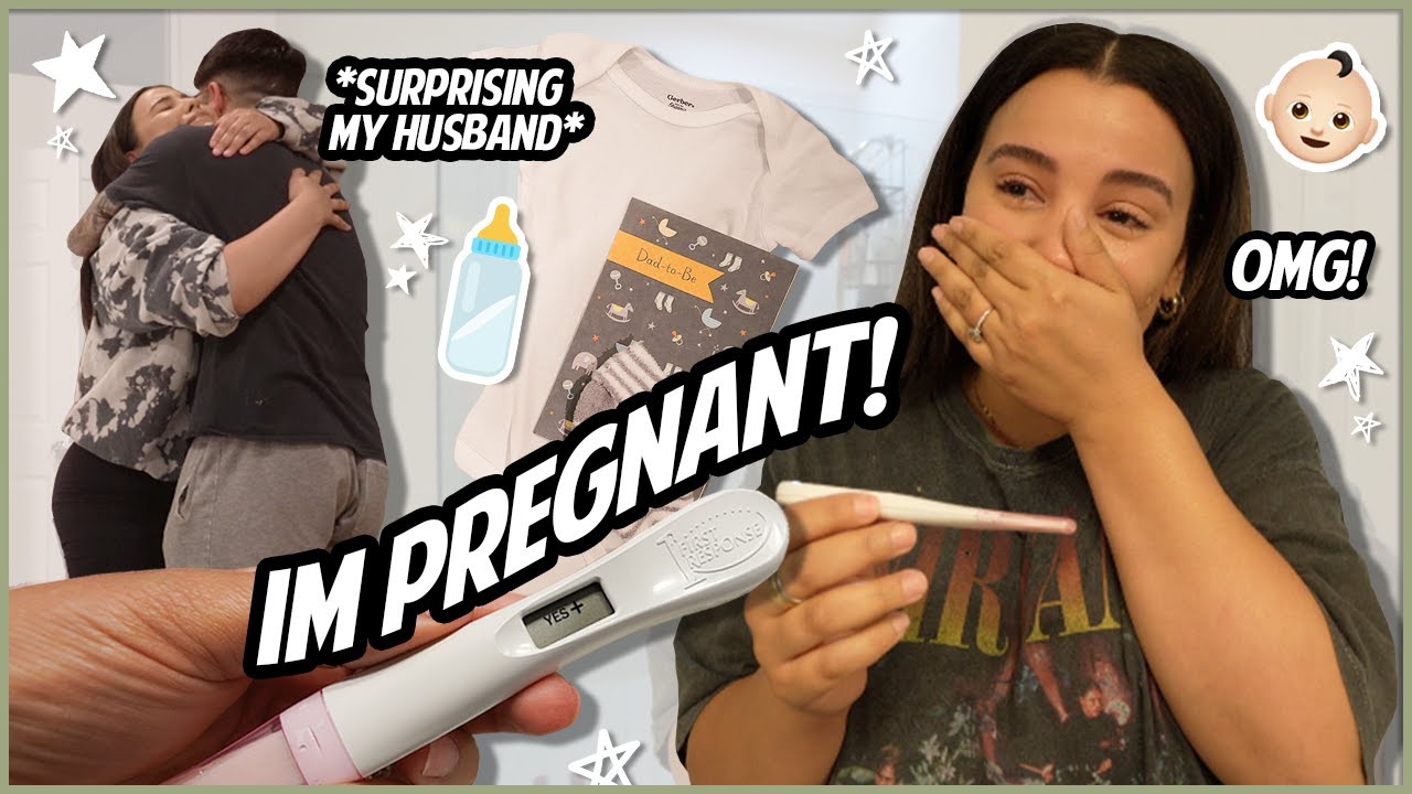 FINDING OUT I'M PREGNANT + SURPRISING MY HUSBAND! **he wasn't expecting this...**