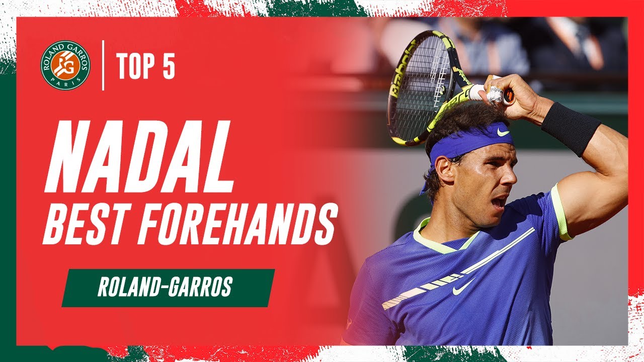 Top 5 Rafael Nadal forehands at Roland-Garros