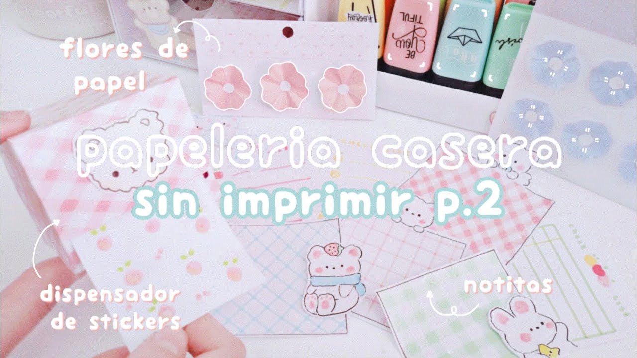 Papelería casera sin imprimir part. 2 🍃 | dispensador de stickers, memo pads y más!