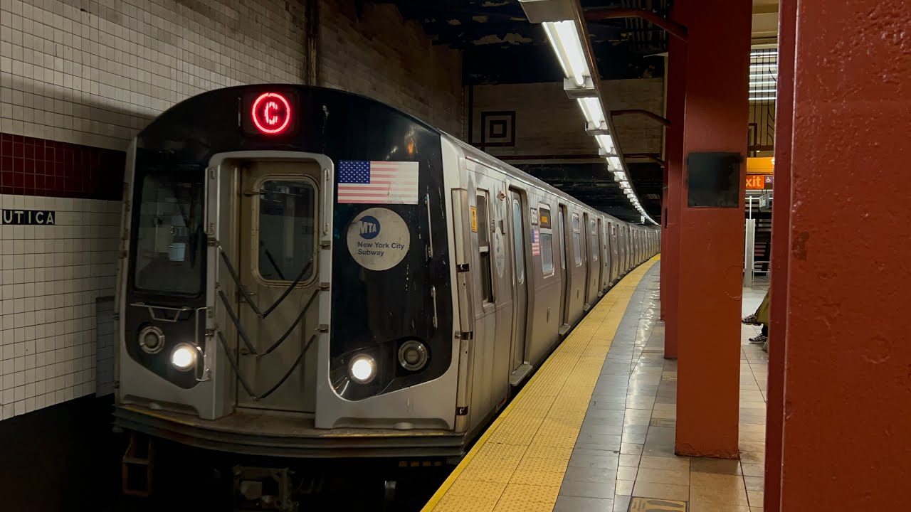 IND Fulton St Line: (A) Express and (C) Local Trains @ Utica Ave (R46, R160A-1, R179, R211A, R211T)