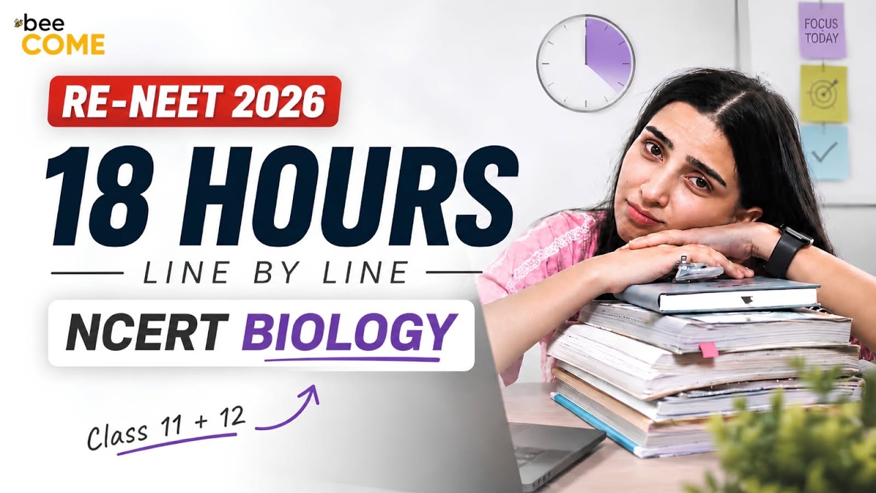 🚨 #2 Complete NCERT Biology Line by Line | 18 Hours Marathon LIVE 🔥  beeCOME