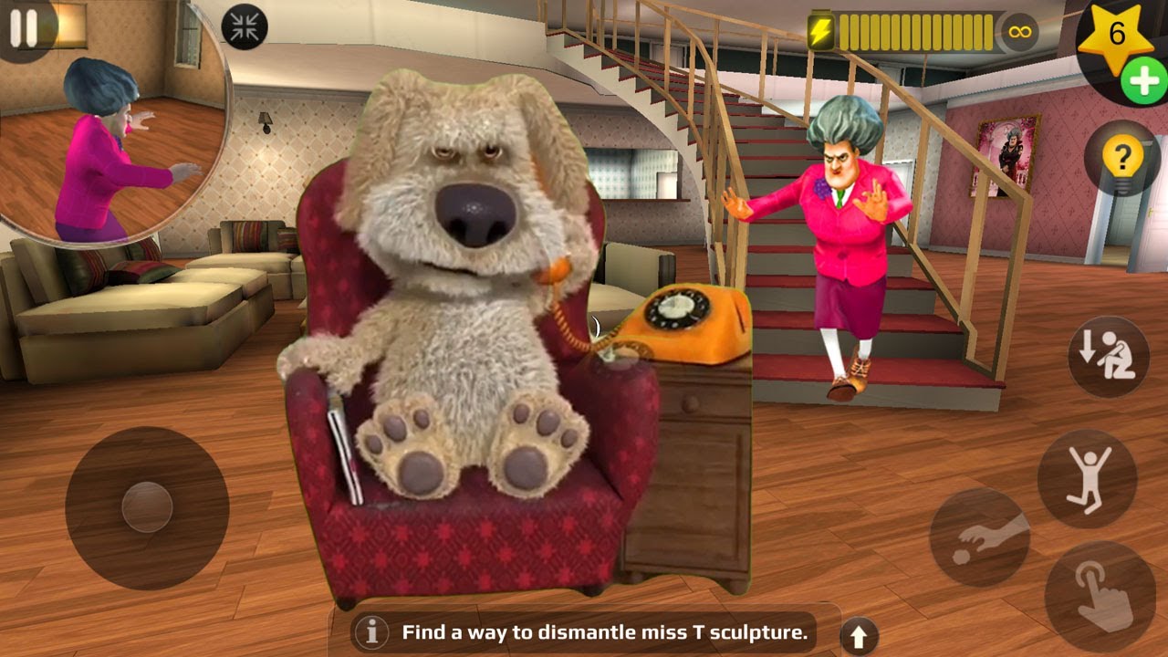Scary Teacher 3D - Miss T calls Talking Bean Gameplay (Android,iOS)