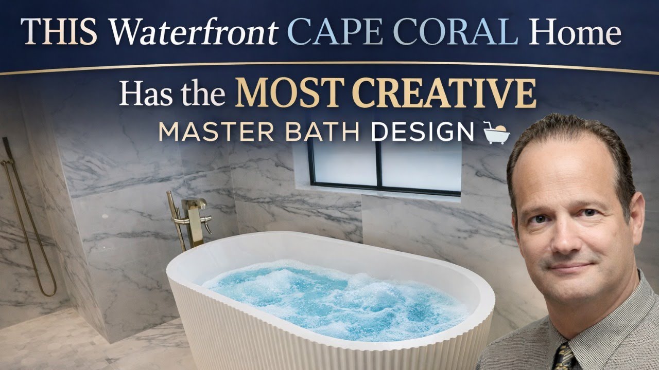 THIS Waterfront Cape Coral Home Has the Most CREATIVE Master Bath Design 🛁
