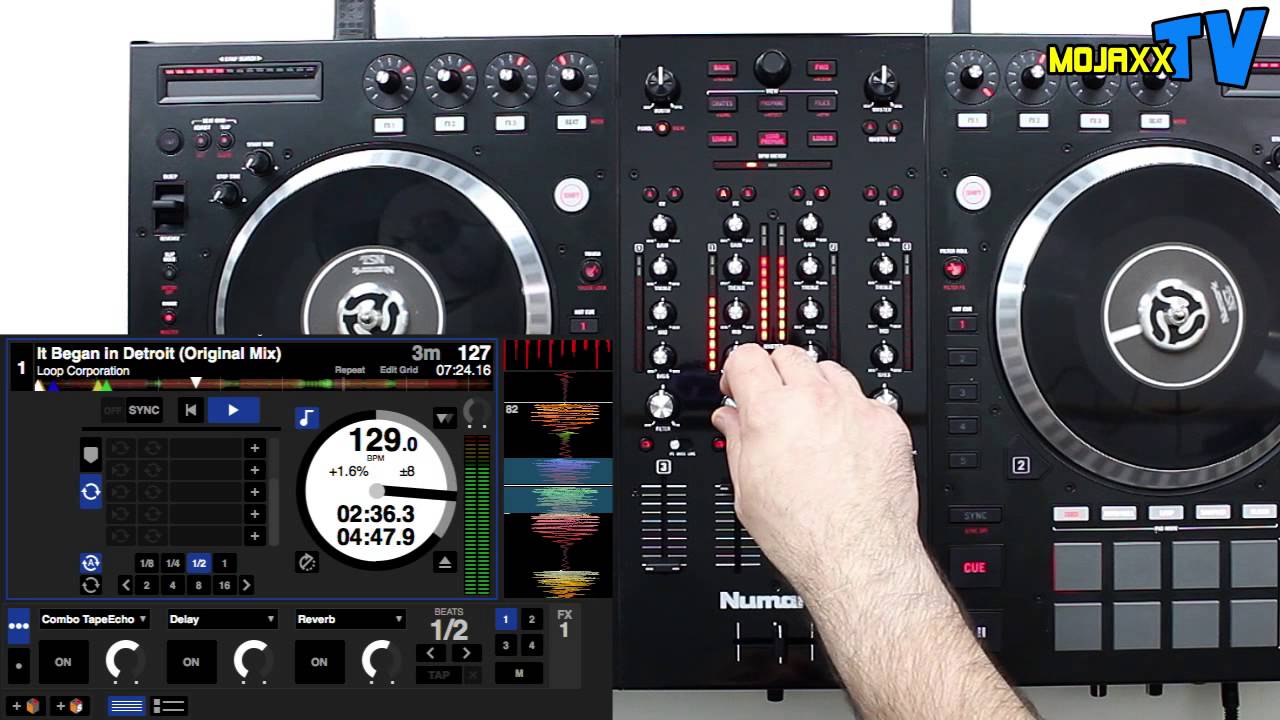 Демонстрация пошагового руководства по контроллеру Numark NS7 II Serato DJ