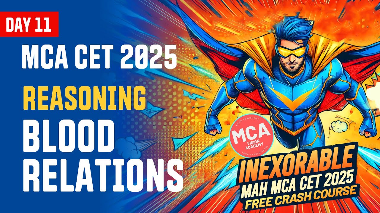 Reasoning Blood Relations for MAH MCA CET 2025 | DAY 11 🚀 INEXORABLE Free Crash Course 🔥