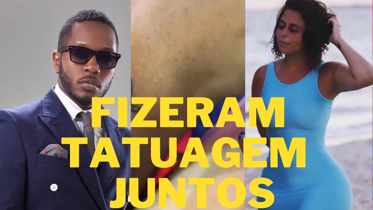 Djitafinha e a namorada tatuam juntos.