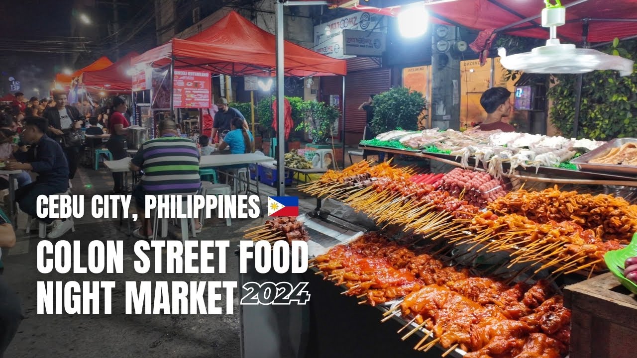 🇵🇭 Colon Street Food Night Market | Walking Tour Cebu, Philippines | December 16, 2024