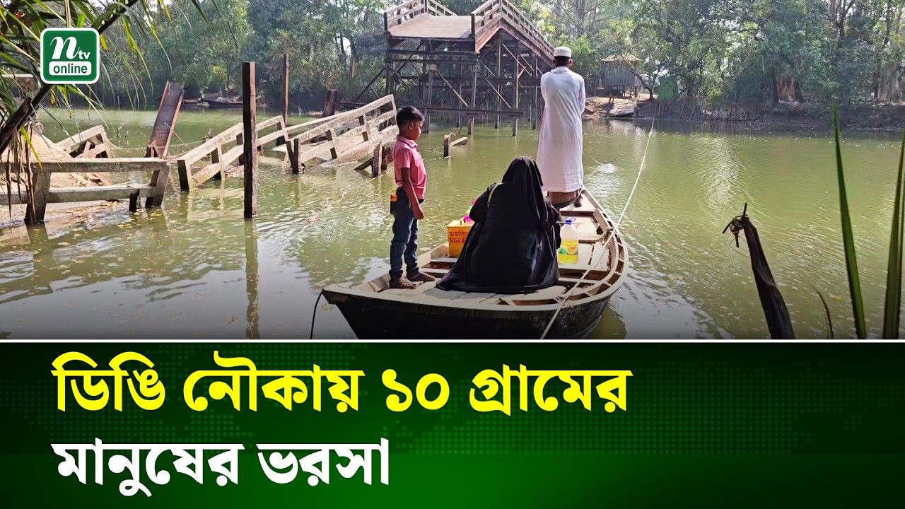 কলাপাড়ায় সেতু ভেঙে খালে, ১০ গ্রামের মানুষের যোগাযোগে দুর্ভোগ | Patuakhali | Local News | NTV News