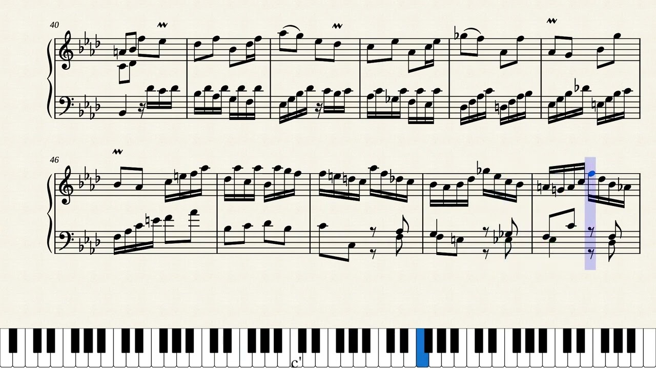 BWV 881 - WTC II Prelude and Fugue in F Minor