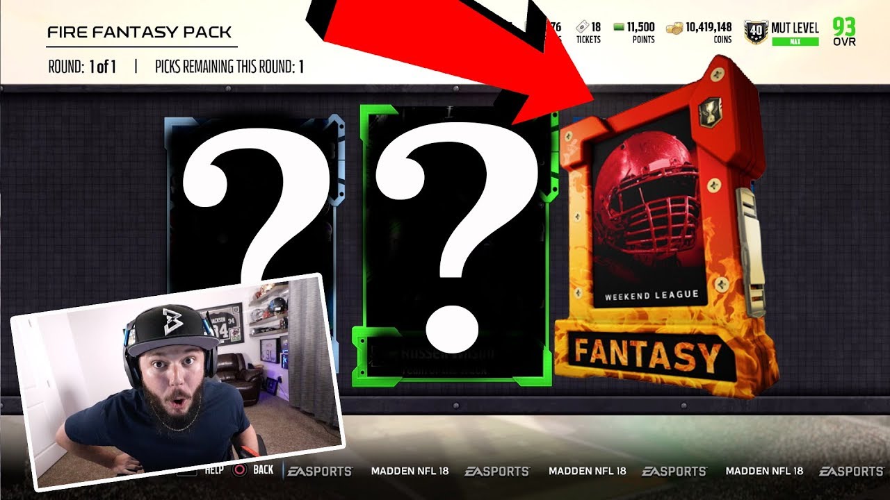 FIRE FANTASY PACK!! TOP 100 MONTHLY REWARDS | MADDEN 18 PACK OPENING