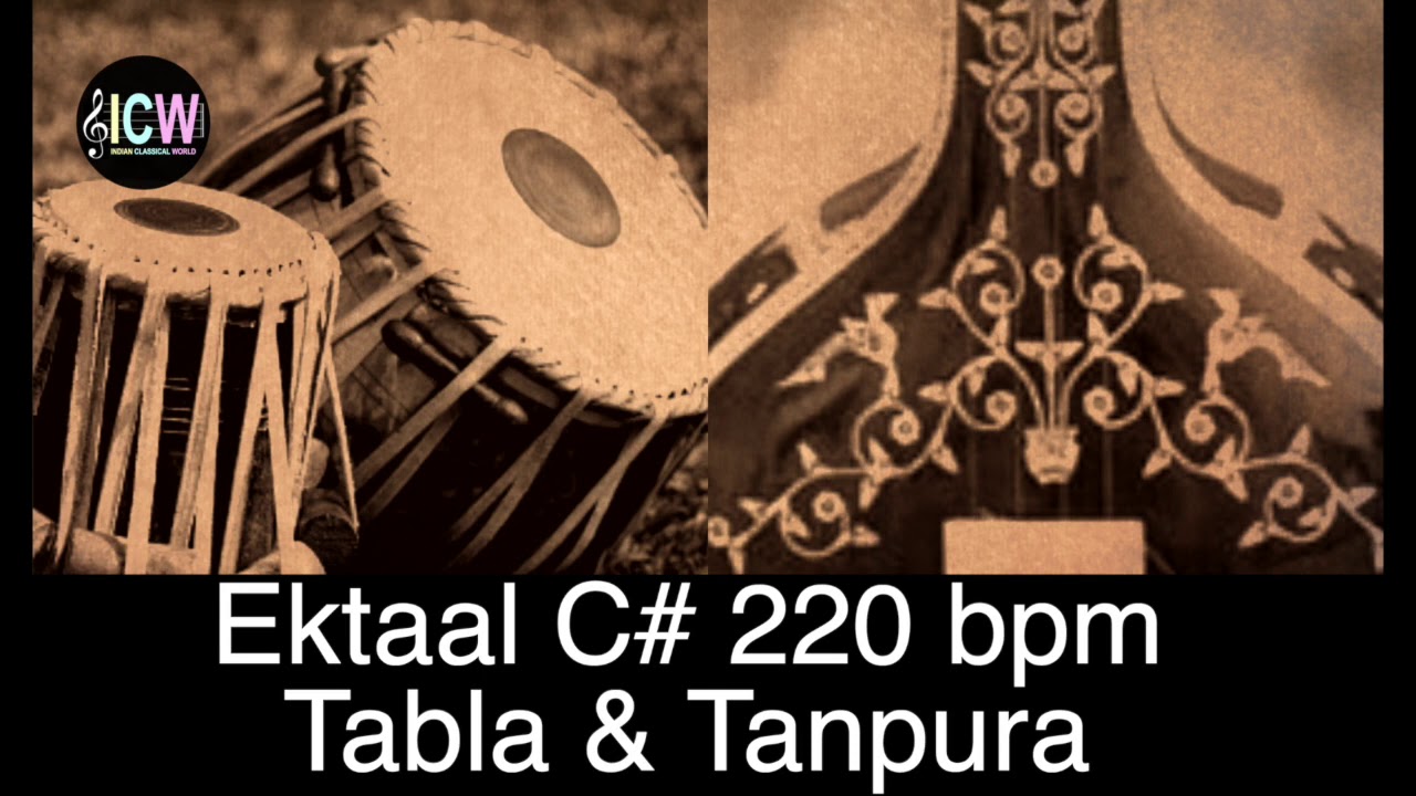 Ektaal 220 bpm | C# pitch | Tanpura & Tabla | Drut Laya