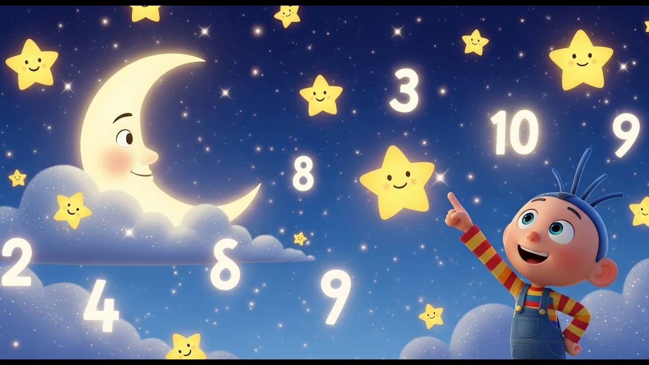 Counting Stars in the Night Sky ⭐🌌 | Numbers Song for Kids | Fun Learning Adventure