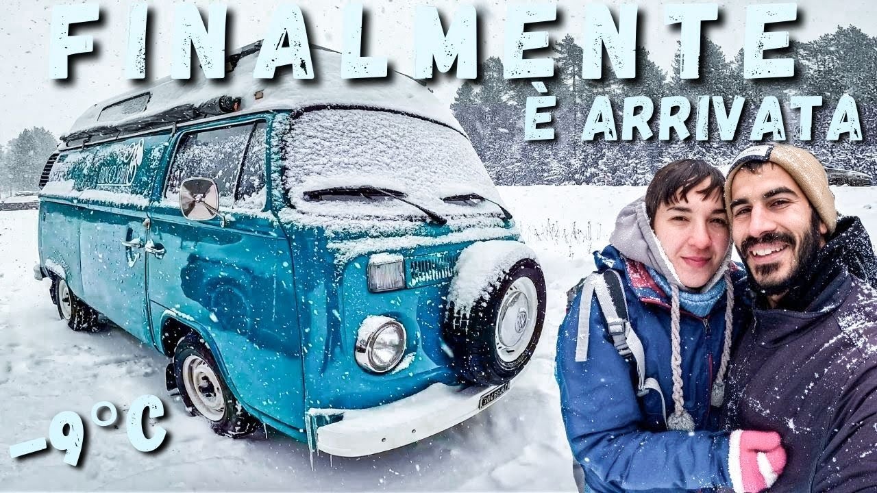 MA CHE MERAVIGLIA E'?! 😍 VW T2 Camper Van in the Snow Storm ❄️ 4k
