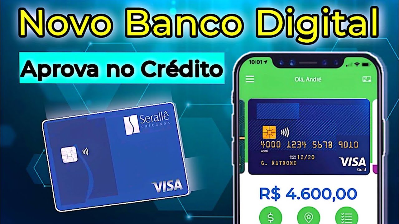 NOVO BANCO DIGITAL Cartão de crédito VISA | conta digital Seralle bank | cartao virtual 