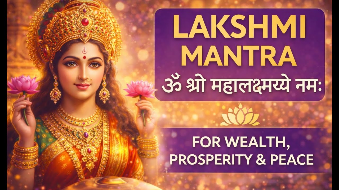 Lakshmi Mantra | ॐ श्री महालक्ष्म्यै नमः | Peace, Prosperity & Divine Blessings