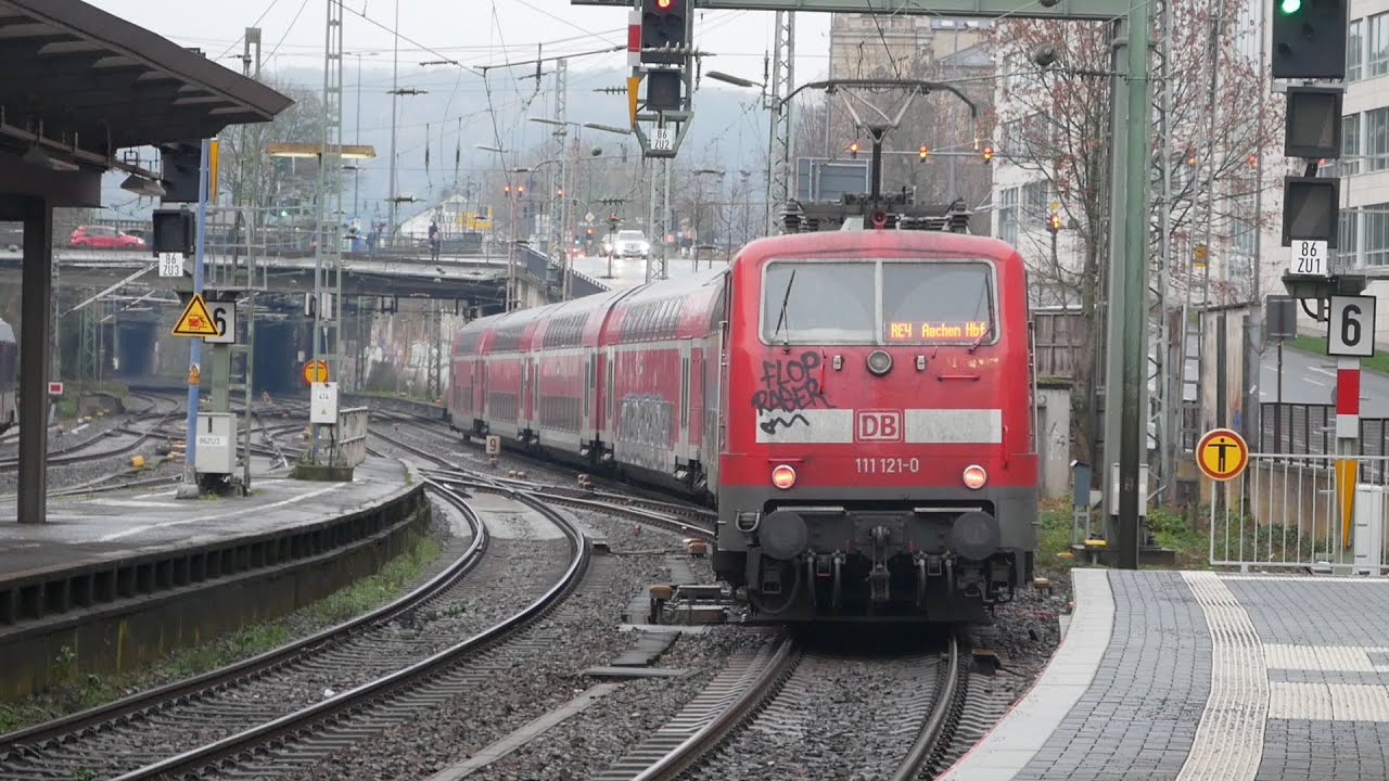 Eisenbahnverkehr in Wuppertal HBF Mit Br 111 442 429 146 185 3429 1440 402 403 411 462