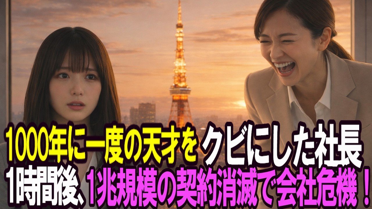 1000年に1度の天才をクビにしてしまった社長。1時間後、まさかの1兆円規模の契約消滅で会社倒産危機！？