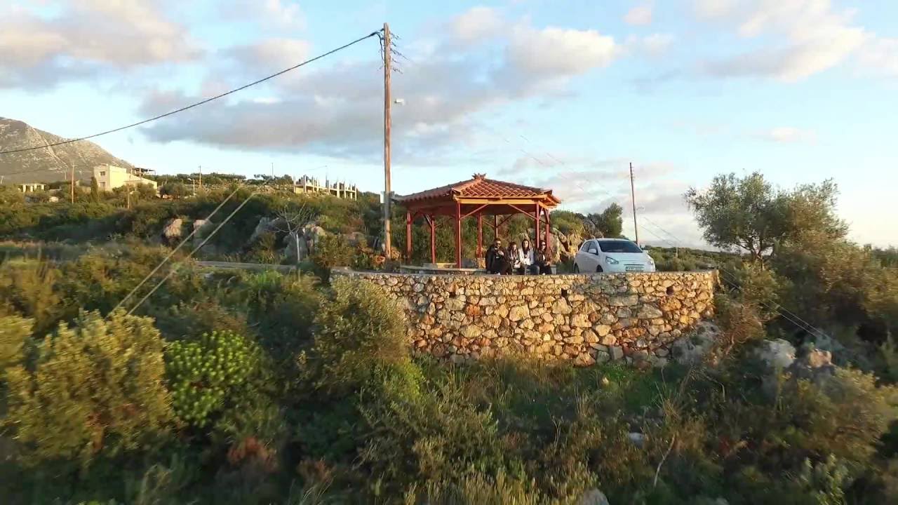 Aerial footage of Kardamili, Mani, Greece.