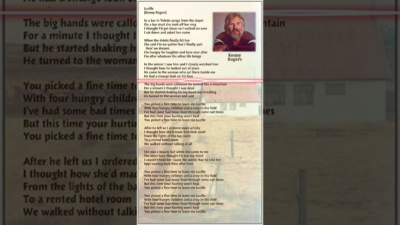 LUCILLE  -   Kinny  Rogers  - 1977  