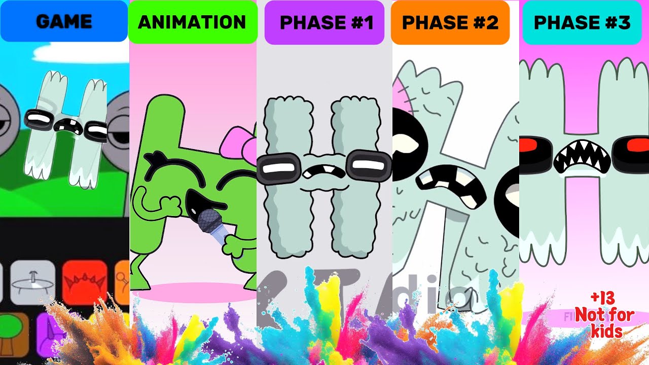 My Sprunki OC: H (from Alphabet Lore) Game, Animation, Phase 1, Phase 2, Phase 3 | Crash Sprunki