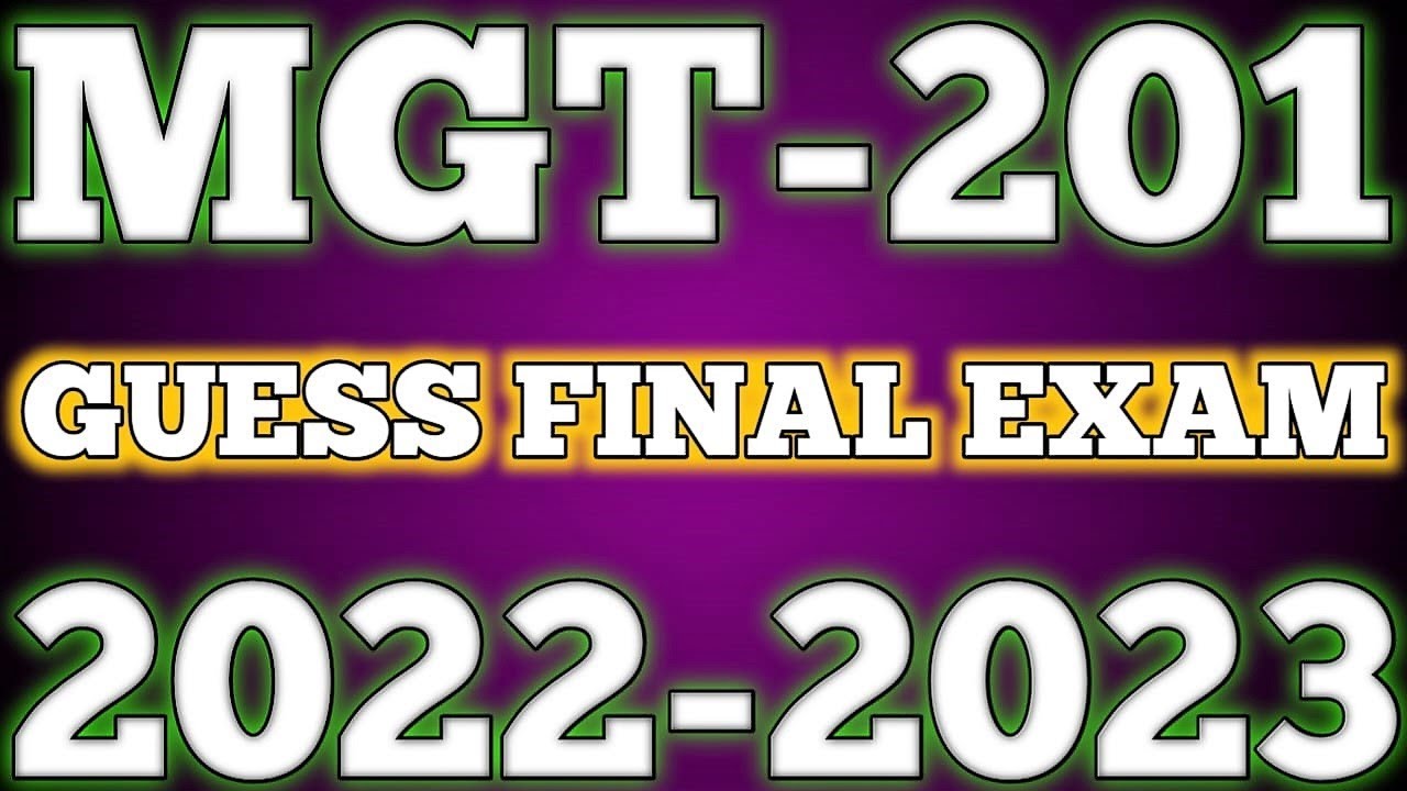 MGT-201 Guess Final Term Fall 2022-23