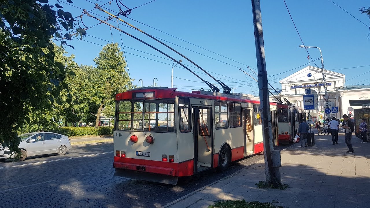 Amazing Škoda 14Tr trolleybus VVT 1118, line 15 Titnago g.-Stotis, Vilnius, Lithuania