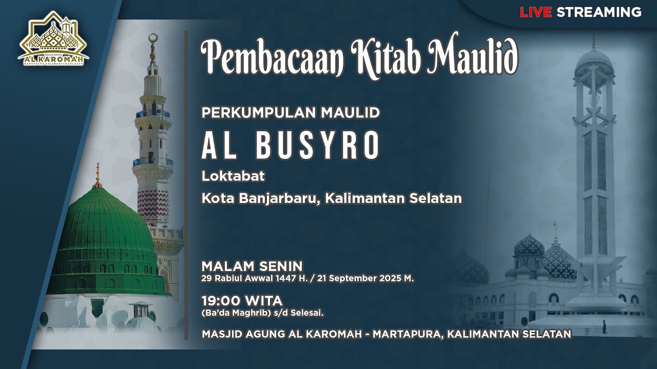 AL KAROMAH TV - LIVE PEMBACAAN KITAB MAULID MAULID PERKUMPULAN AL BUSRO | 21 SEPTEMBER 2025