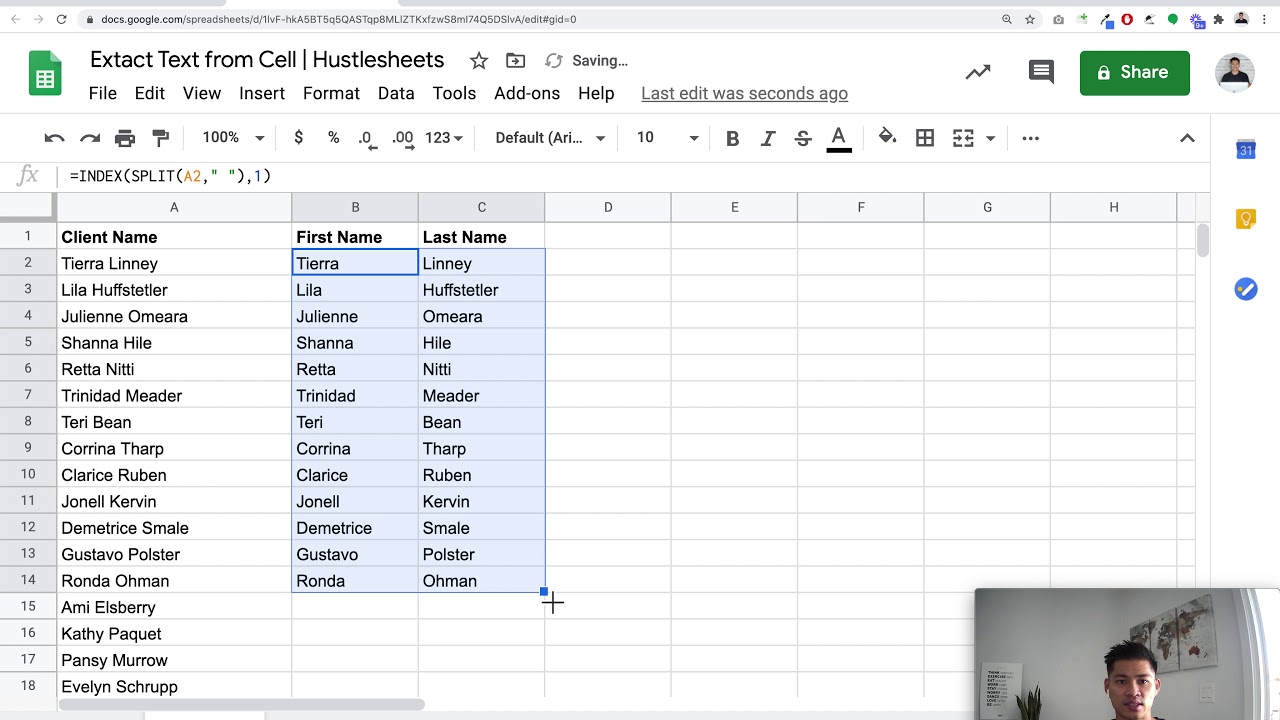 Extract Specific Text from a Cell in Google Sheets Spreadsheet