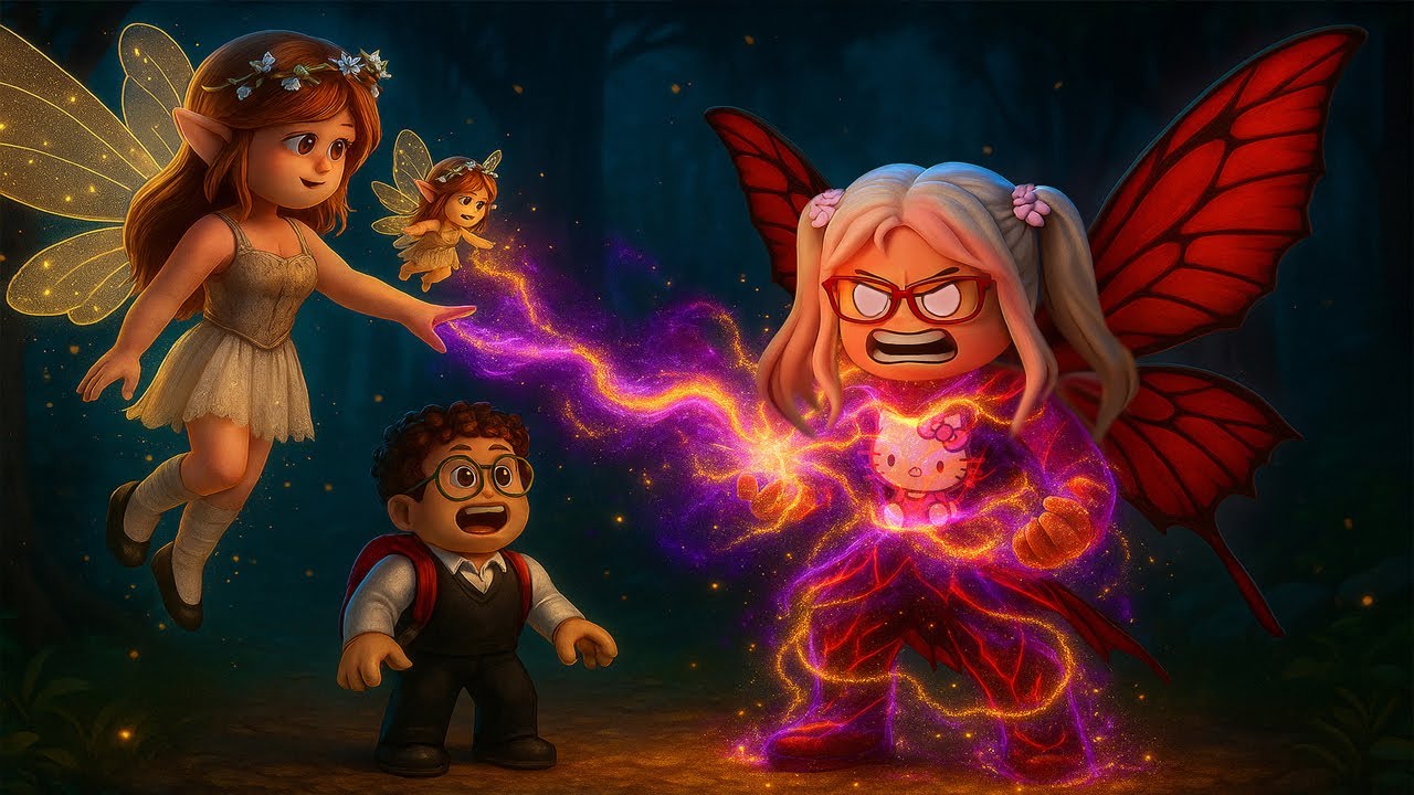 فيلم روبلوكس : بنت عادية تقابل الجنية السحرية😈🦋وتأخذ قوة مرعبة