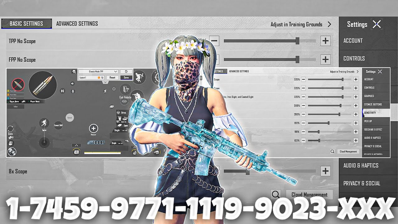 NEW UPDATE 4.3🔥BEST SENSITIVITY CODE + CONTROL SETTINGS BGMI/PUBG MOBILE