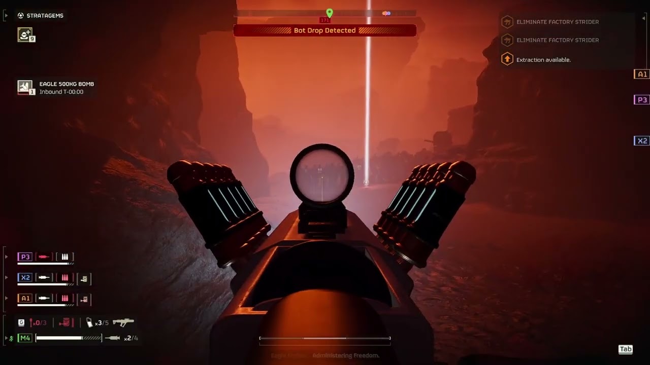 Helldiver2 - Bots Standing about
