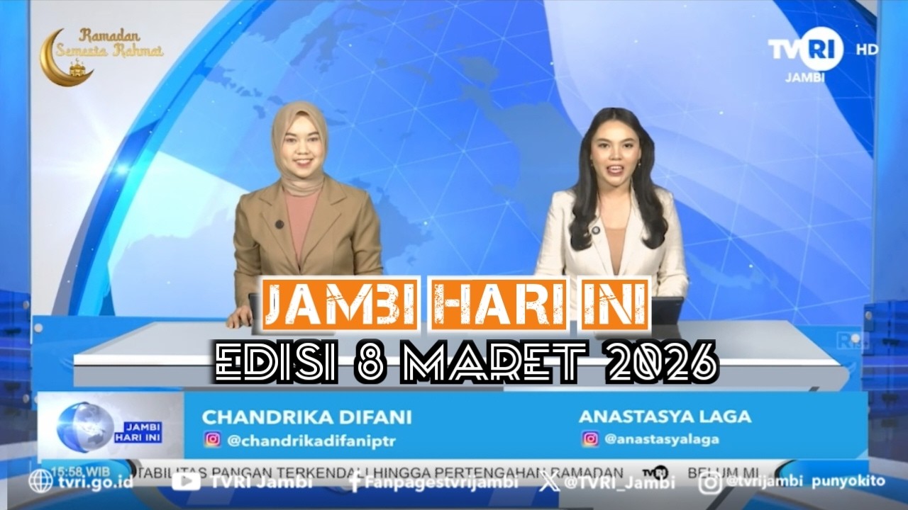 JAMBI HARI INI | Edisi 8 Maret 2026#jhi#News#WorldCup2026DiTVRI#TVRIJambi#MediaPemersatuBangsa