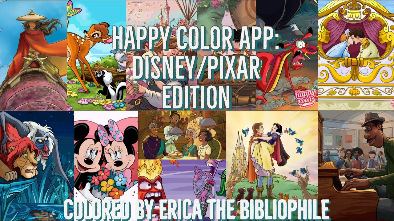 HAPPY COLOR APP | DISNEY & PIXAR | COLOR BY NUMBER #DISNEY #PIXAR  #HAPPYCOLORAPP #COLORBYNUMBER