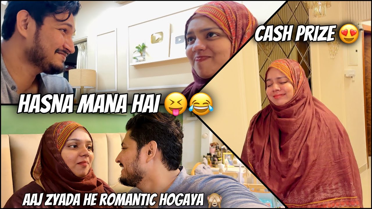 Hasna Mana Hai Challenge 😂| Sufi Romantic Mood Me 🙈| Cash Prize Milega 😍 | Sufiyan and Nida♥️