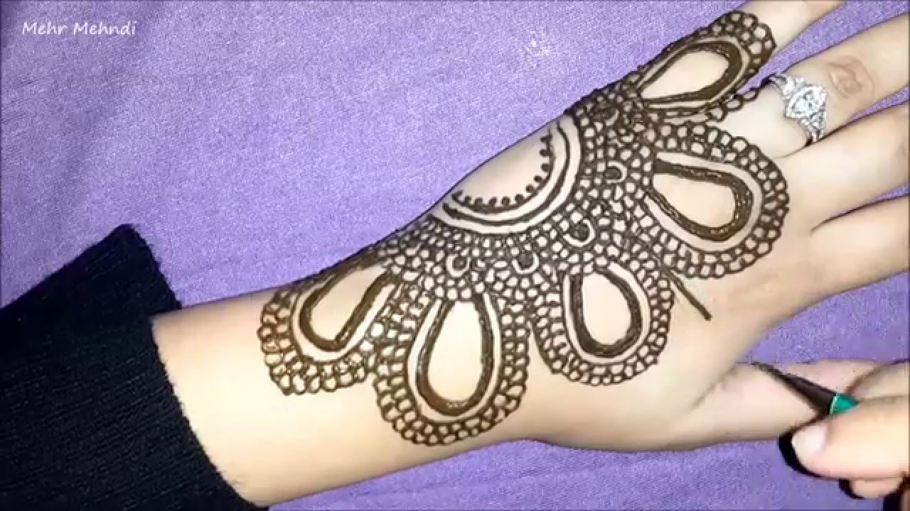 Pretty Arabic Henna - How To Do Simple Mehendi Design - Easy Elegant Mehndi Tattoo