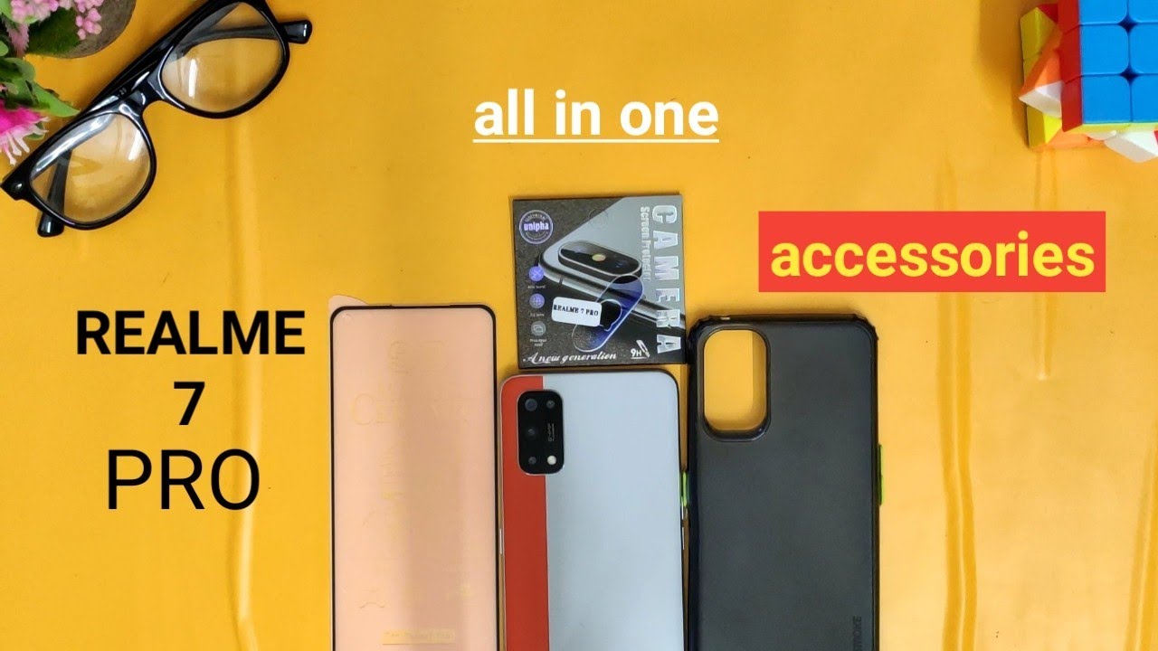 Realme 7 Pro SunKissed Edition Best Accessories - Gaming Tempered Glass, Camera Lens Protector Cover