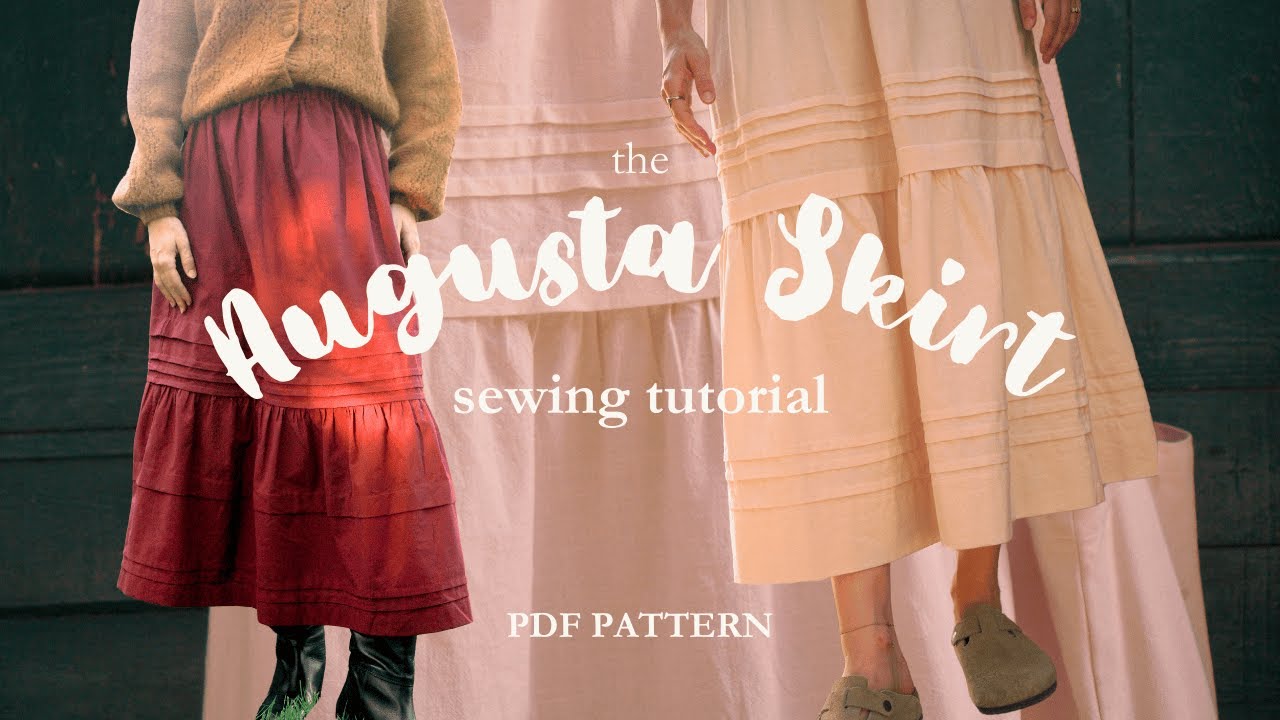 Augusta Skirt Tutorial | Romantic Tiered Skirt with Tucks