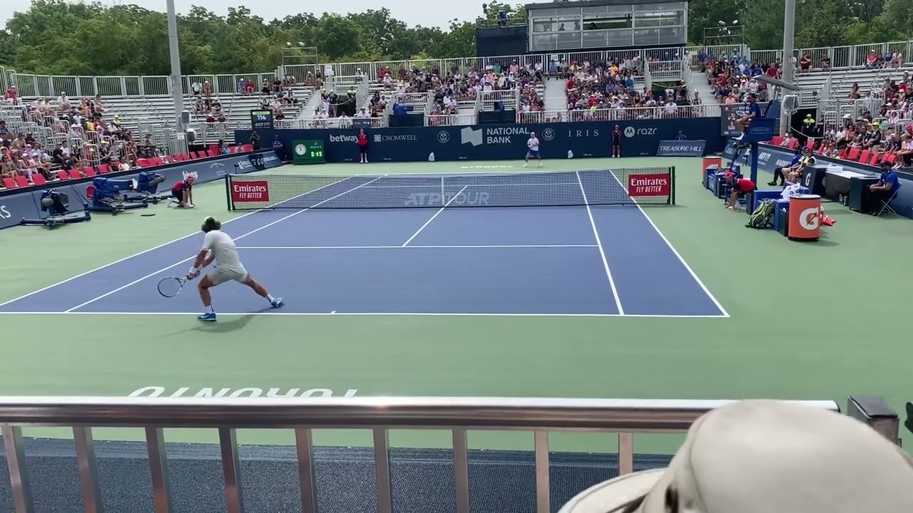 #diegoschwartzman vs #liamdraxl (#newmarket born player) #national_bank_open #toronto #tennis