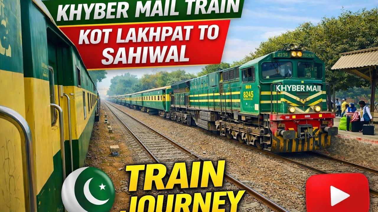2Dn Khyber Mail | Amazing Train Journey From Kot Lakhpat To Sahiwal 😍