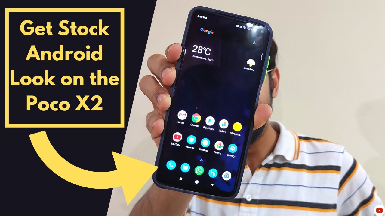 How to get stock Android Look on the Poco X2? | Poco X2 stock Android 👌
