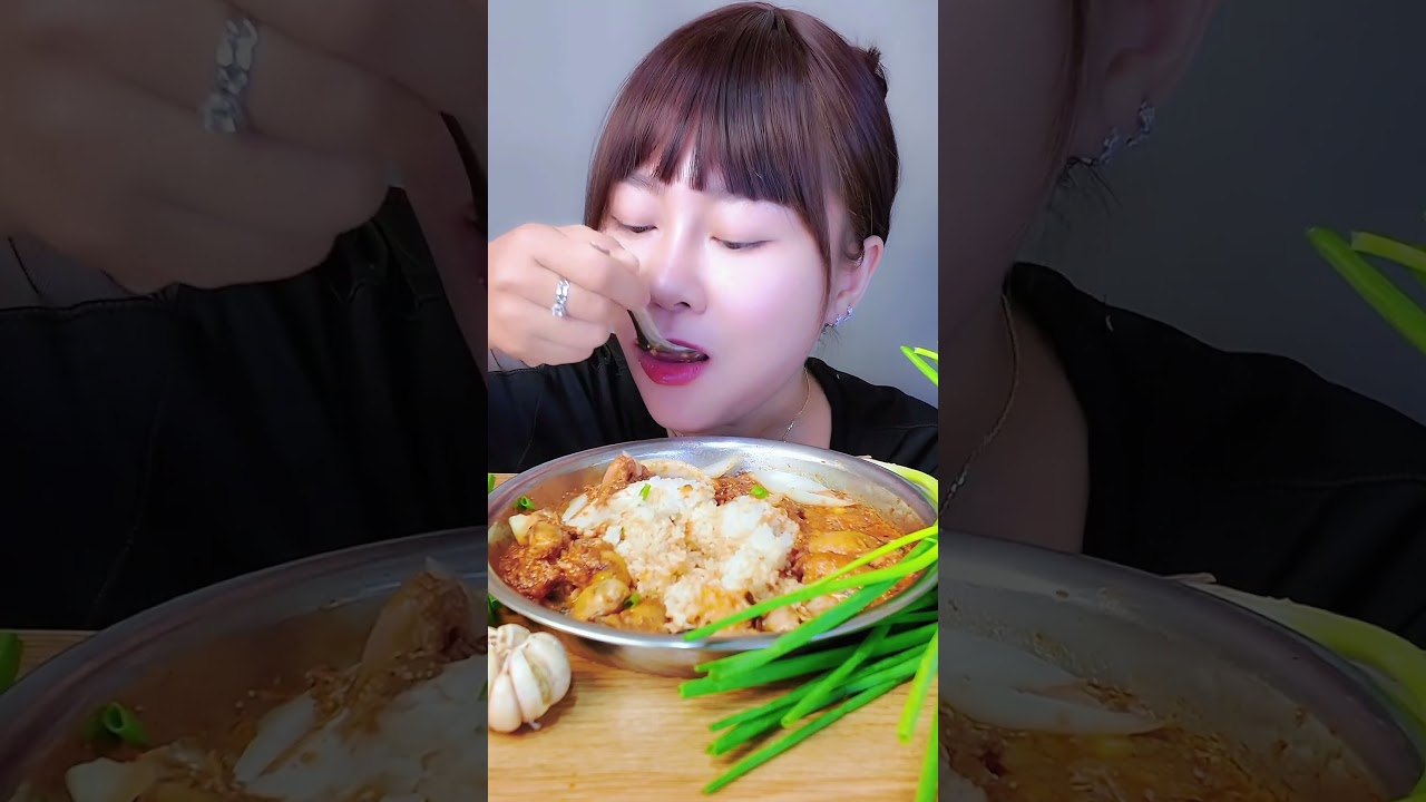 #shorts eating rice with oyster #linhasmr #mukbang #asmr #asmrcontent #asmreating