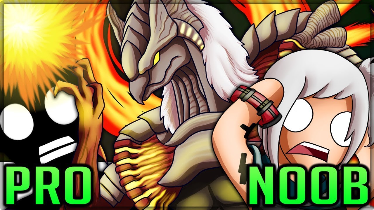 HUNTING THE GOD OF FIRE - Pro and Noob VS God Eater 3! 