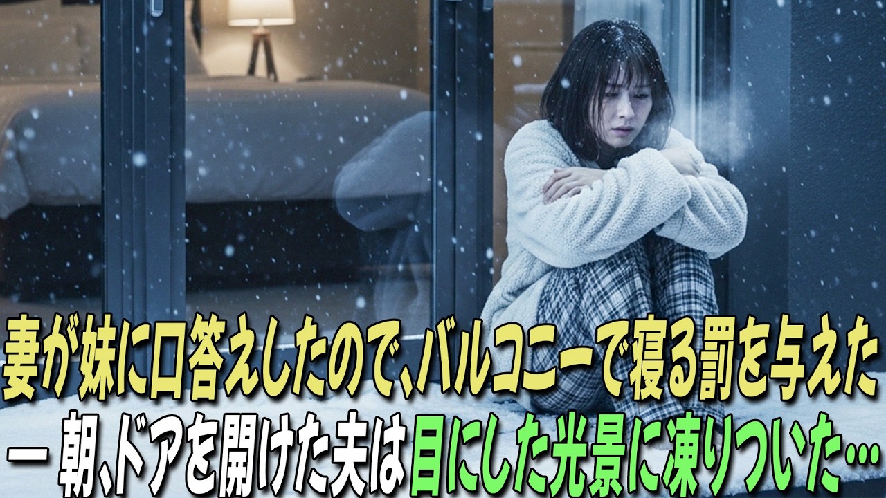 😡 妻が妹と口論したことで、バルコニーで寝るように罰した —😨 朝、ドアを開けた夫は恐怖で凍りついた。
